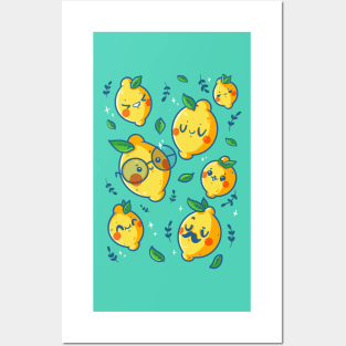 Lemon faces Posters and Art